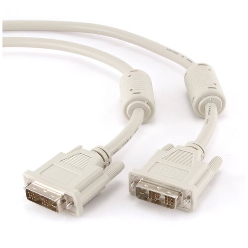 Кабель Cablexpert DVI-D single link , 1.8м, 19M/19M, экран, феррит. кольца