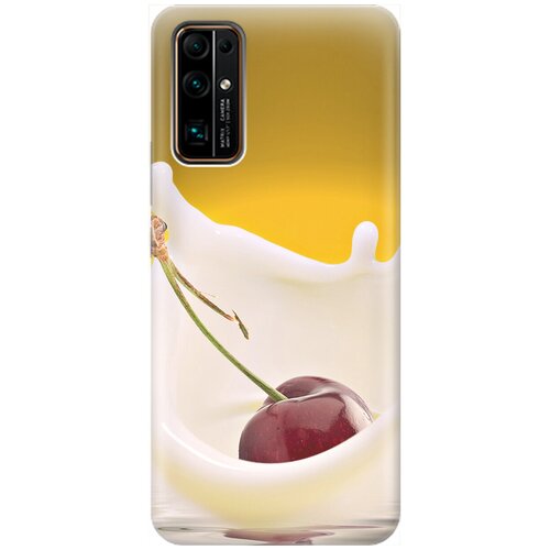 фото Ультратонкий силиконовый чехол-накладка для honor 30 с принтом "ягода в молоке" gosso