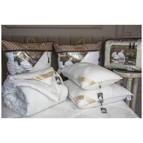 Одеяло KAZANOV.A. Luxury Antistress Collection Swans Down, белый 200х220 см