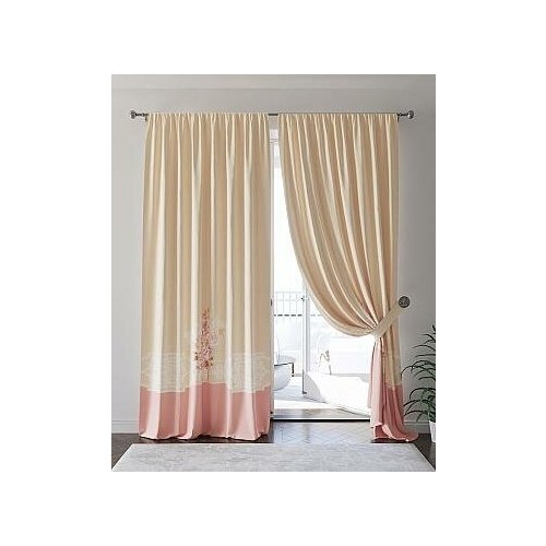 фото Комплект штор томдом лирифион (персик)
