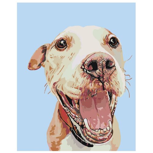 Картина по номерам, Живопись по номерам, 48 x 60, A154, животное, пёс, зубы, друг картина по номерам живопись по номерам 40 x 60 a165 весёлый пёс собака животное улыбка зубы портрет