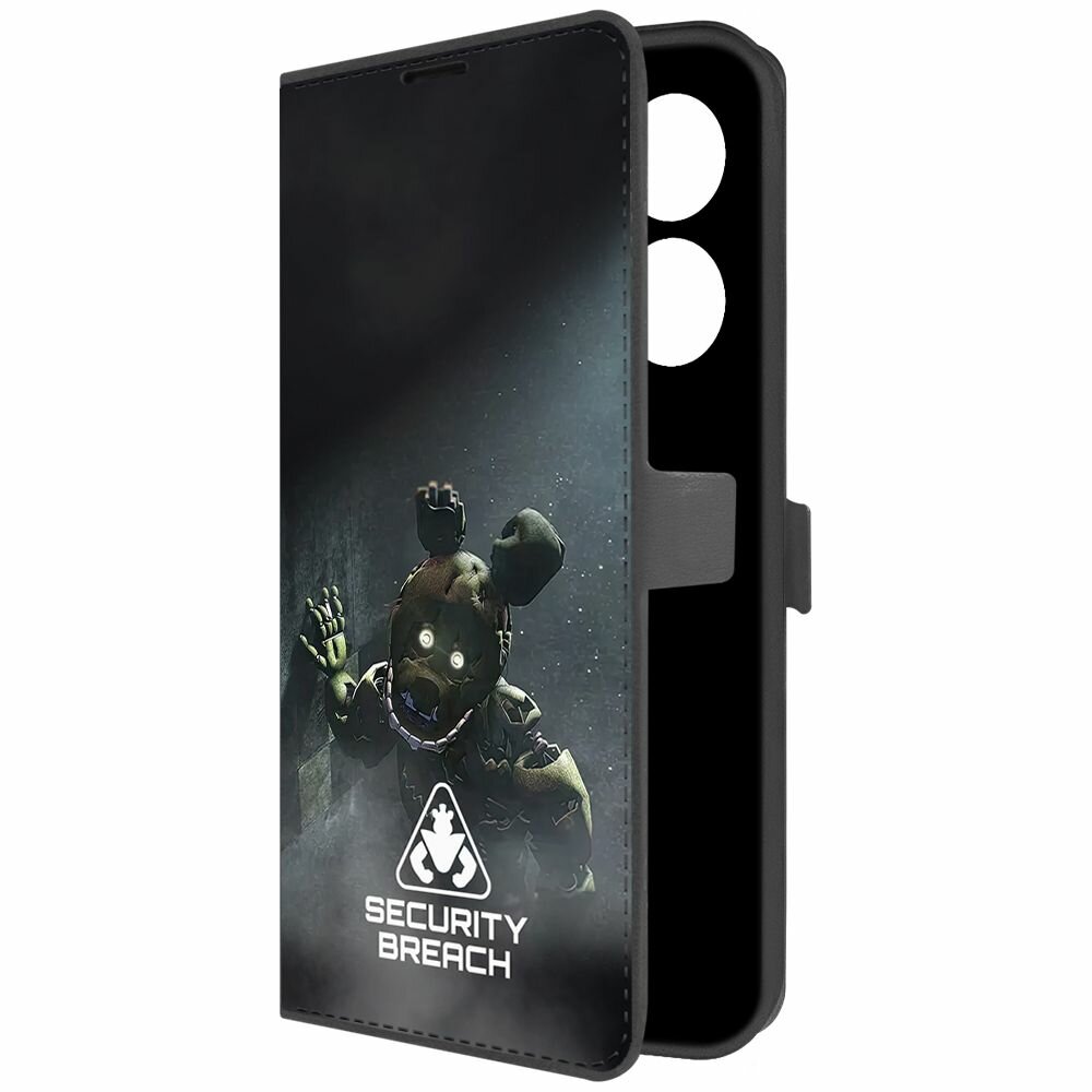 фото Чехол-книжка Krutoff Eco Book для TECNO Camon 20 Pro 5G фнаф - Нарушение безопасности (черный)