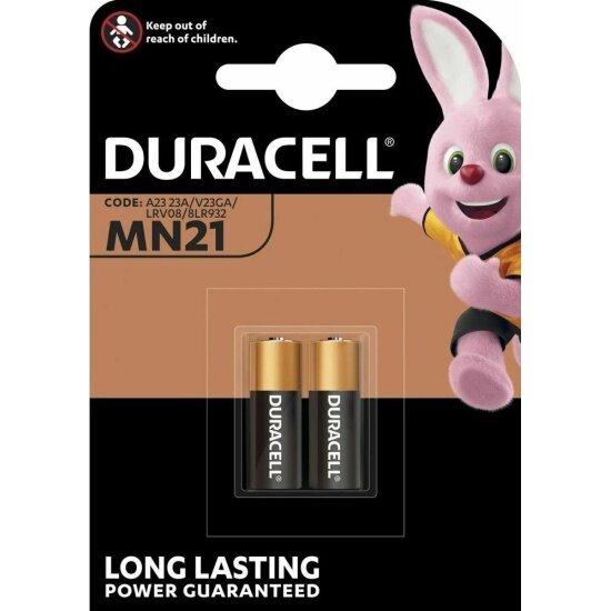 Элемент питания Duracell MN21 (V23 GA/ A23/ 23AE) бл 2