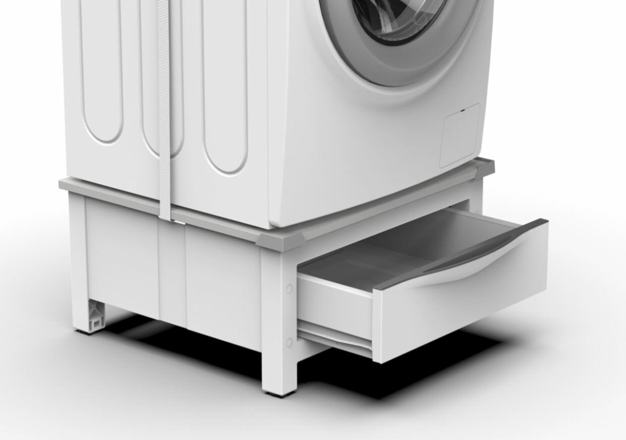 Подиум с выдвижным ящиком для стиральной или сушильной машины Meliconi Base Space Extra