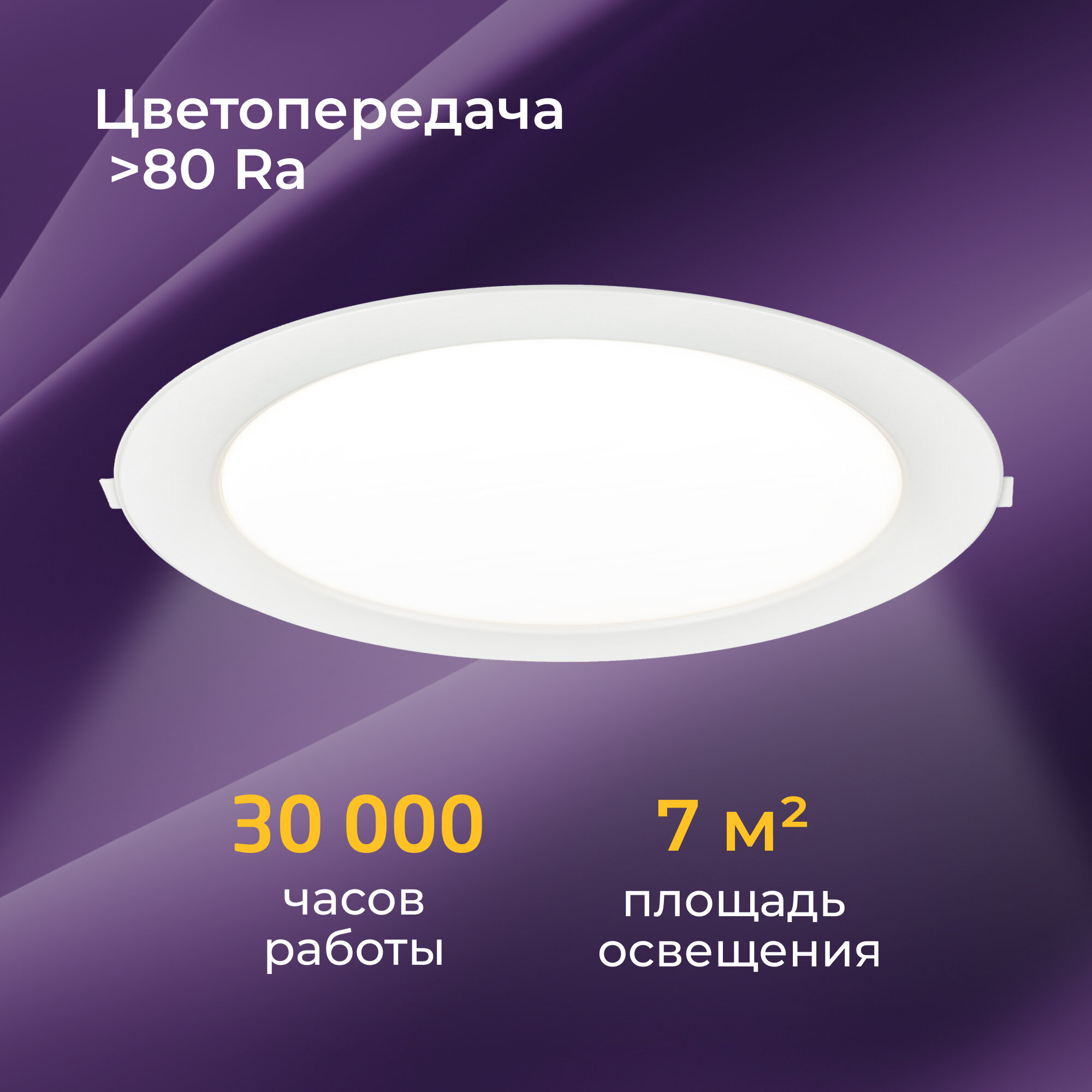 Встраиваемый светодиодный светильник HIPER H981-1 / LED / 18 Вт / 6500К