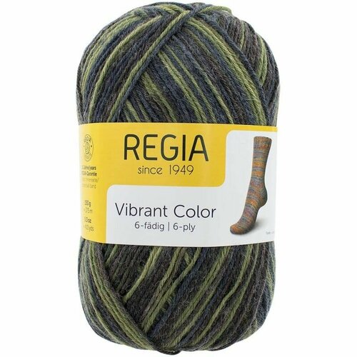 Пряжа носочная Regia Vibrant Color 6-ply, цвет 06225, 1 моток, 150 г.