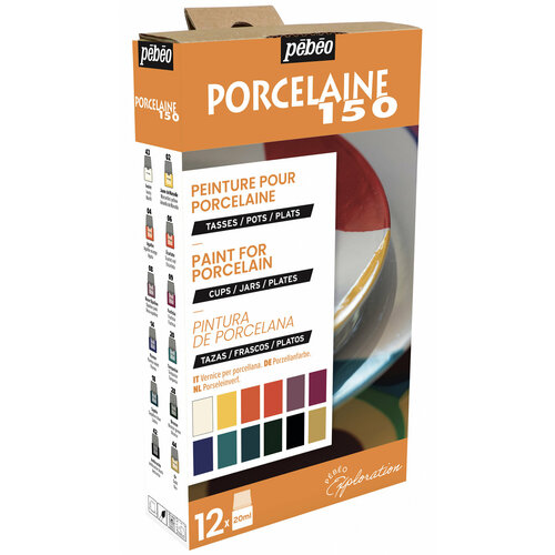 PEBEO' Набор красок Porcelaine 150 'Исследование' по фарфору и керамике под обжиг 12 цв. х 20 мл цвет 757472 глянцевые №2