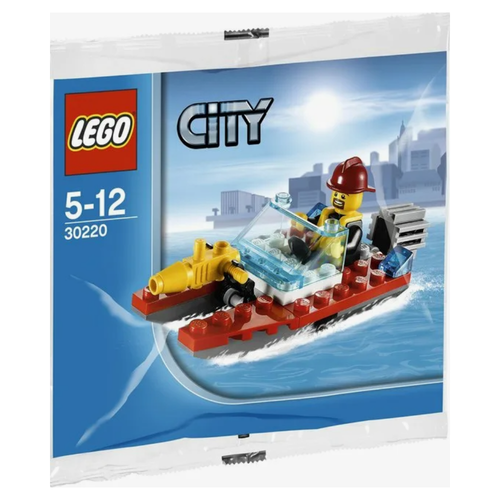 Конструктор LEGO City 30220 Пожарный Катер минифигурка lego city police city leather jacket with gold badge and utility belt white helmet trans brown visor peach lips smirk cty0702