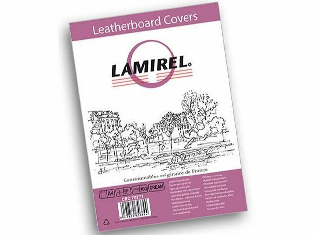 Обложки Lamirel Delta A4, картонные, с тиснением под кожу , цвет: кремовый, 230г/м, 100шт