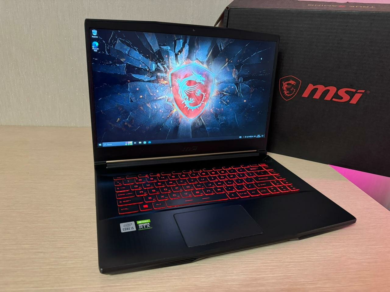 Премиальный игровой ноутбук MSI GL65 i5-10200H RTX 3060 6GB GDDR6 RAM 8GB SSD 512GB Windows 10