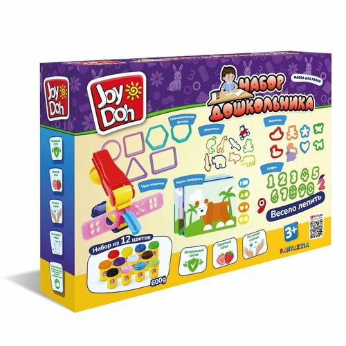 Набор для лепки Joy-Doh Набор дошкольника 12*50г PRESCL-600 pot