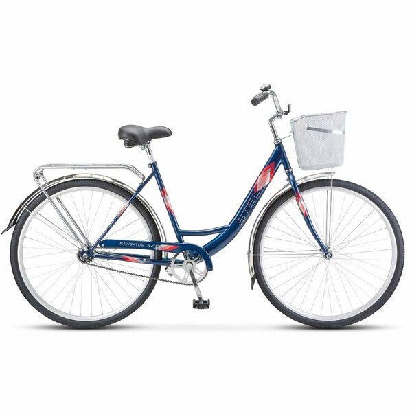 Велосипед Stels Navigator 345 C 28 Z010 (2018) 20 синий + корзина (требует финальной сборки)