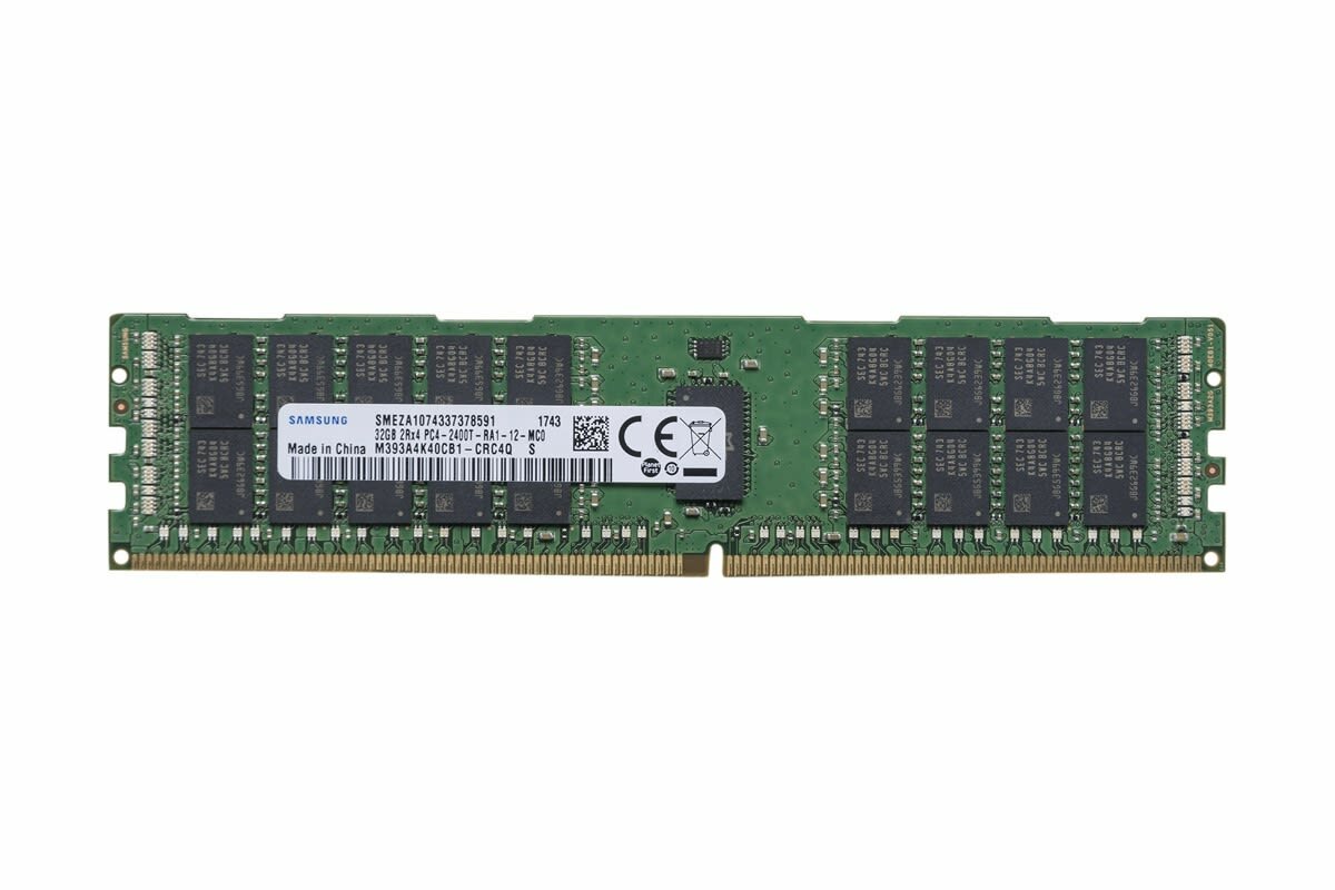 Модуль памяти Samsung 32Gb DDR4 2400MHz PC4-19200 RDIMM ECC Reg 1.2V (M393A4K40CB1-CRC) (аналог M393A4K40BB1-CRC)