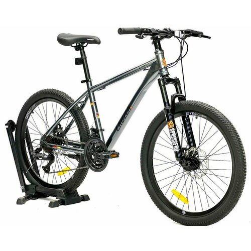 наклейки на велосипед комплект стикеров на вилку велосипеда rockshox boxxer custom Велосипед CRUZER SHREDDER с рамой 15 дюймов и колесами 24 дюйма, серый