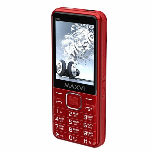 MAXVI P110, 2 SIM, красный maxvi p30 2 sim red