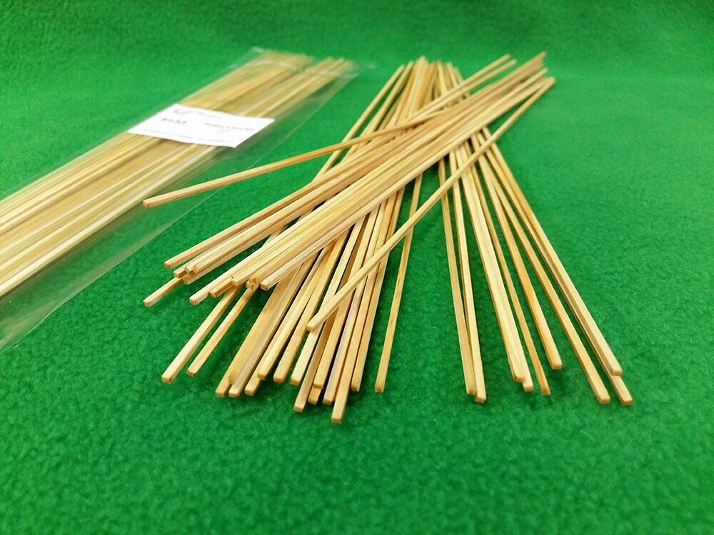 фото Деревянные рейки из сосны 1,5х2 мм (30 шт) длина 300 мм