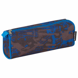 Пенал-косметичка BRAUBERG полиэстер, серый/голубой, "Элемент", 21х6х8 см, 223905 упаковка 3 шт.