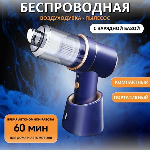 Воздуходувка портативная аккумуляторная с пылесосом и зарядной базой 2290₽