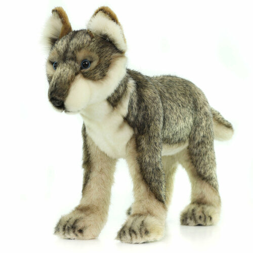 Мягкая игрушка Hansa Creation Волк обыкновенный, детёныш, 42 см, серый мягкая игрушка hansa детёныш амурского тигра 17 см коричневый