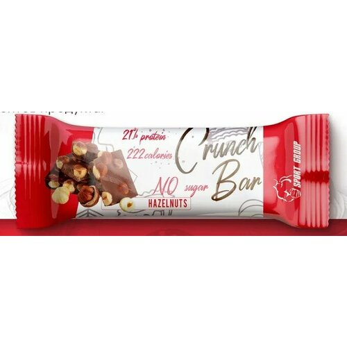 Батончики энергетические, SportGroup, Crunch Bar , 60 г, Фундук