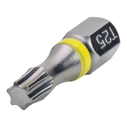 Бита с профилем TORX торкс - шестилучевая звезда TX25 длина 25 мм хвостовик С63 мм торсионная MTE 3 шт 414₽