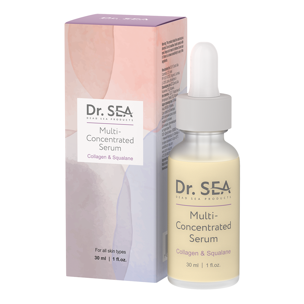 Доктор Си/Dr. Sea Сыворотка для лица мульти-концентрированная с коллагеном и скваланом 30 мл 1 шт
