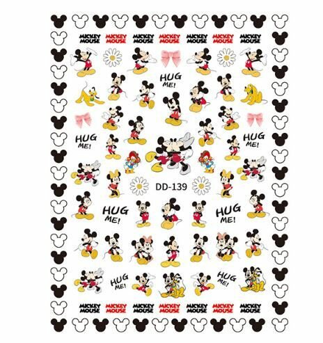 Наклейки для ногтей, слайдеры для маникюра, Микки Маус