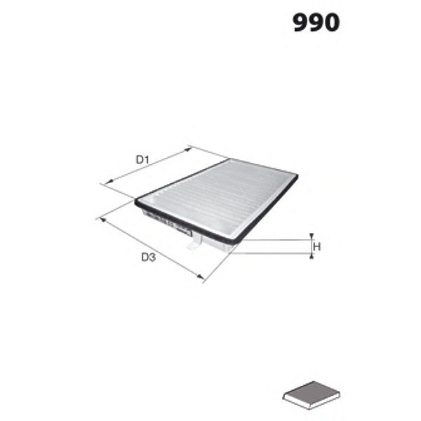 MECAFILTER ELR7254 (9713307000 / 9713307010 / 9713307010AT) фильтр салона Picanto (Пиканто) 04-