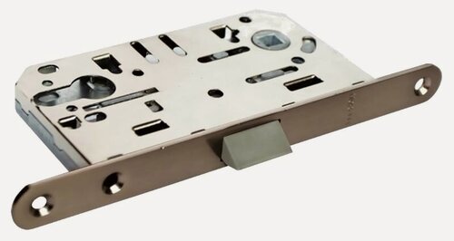 Изображение товара Защелка для двери, замок врезной межкомнатный, мебельная фурнитура Morelli 1885P BN черный никель