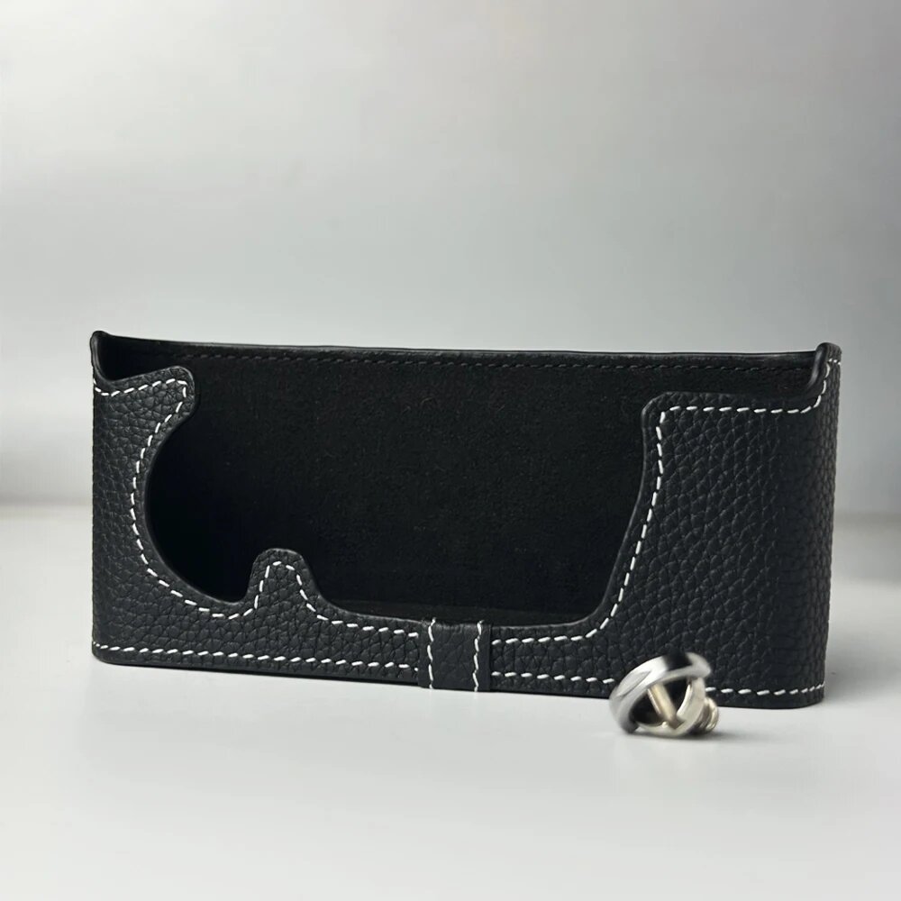 Кожаный чехол FOTOLUZ для Olympus OM-1 /1N OM-2/2N OM-3/3Ti OM-4/4Ti, black camera case, For Olympus OM 1
