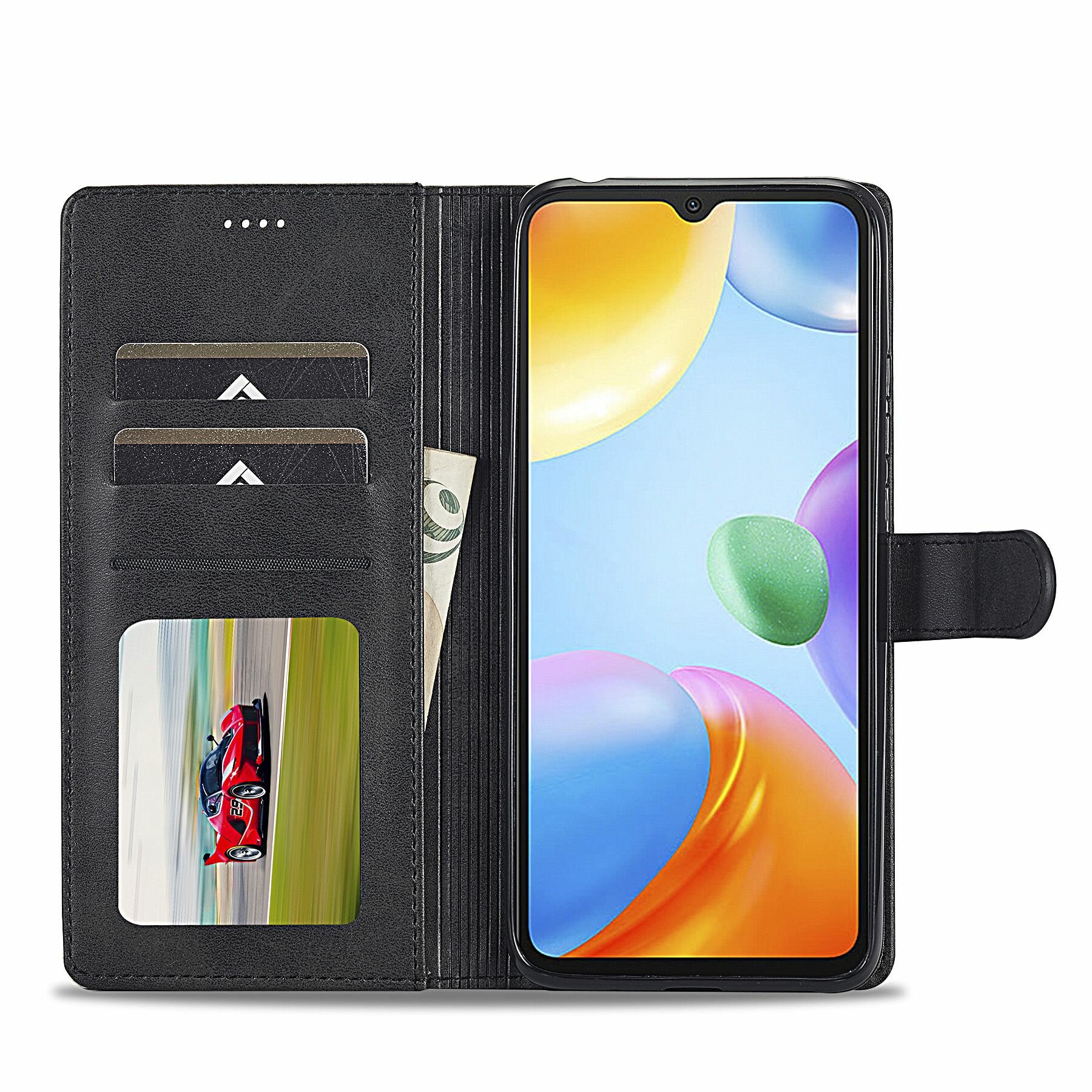 Изображение LCIMEEKE Кожаный книжка чехол для Xiaomi Redmi 10C / Ксяоми Редми 10С / Сяоми Редми 10С с визитницей из экокожи