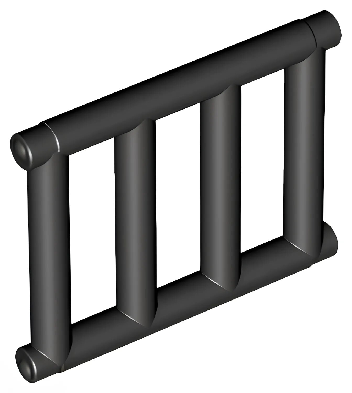 Деталь LEGO Bar 1 x 4 x 3 Grille with End Protrusions 62113 Black U