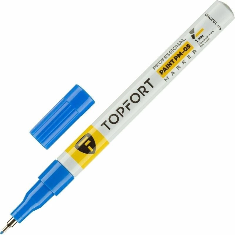 Маркер Topfort "Paint", лаковый, 1 мм, синий (ZP1103)