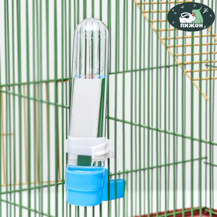 Поилка для птиц 33 х 17 см 120 мл синяя