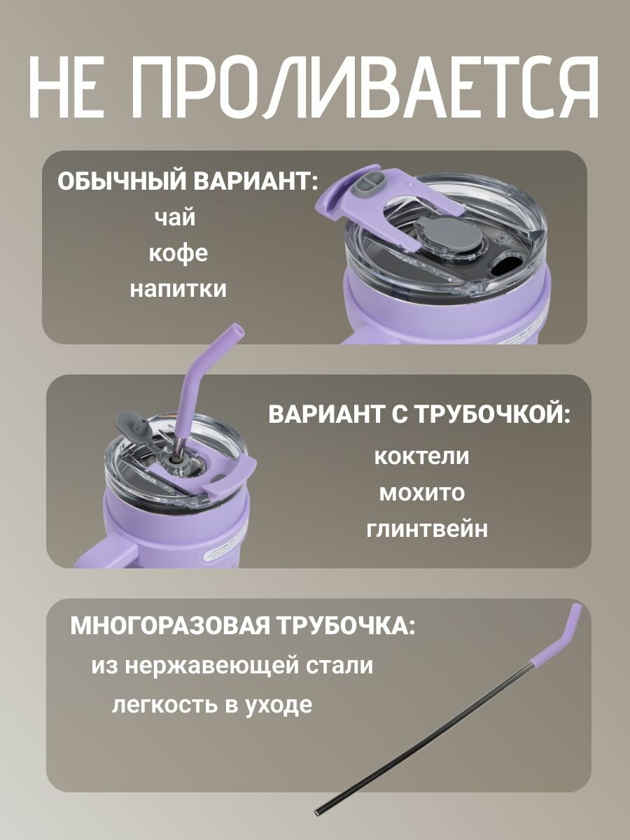 Термокружка для кофе 1200 мл автомобильная термос — фото 1