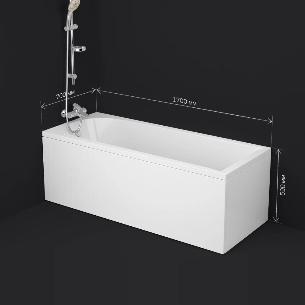 Ванна акриловая Am.Pm Spirit 170х70 см W72A-170-070W-A2 - фото №13