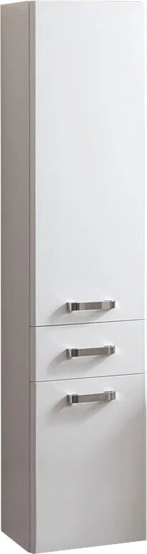 Шкаф-пенал для ванной AQUATON Америна с бельевой корзиной 34 см белый подвесной