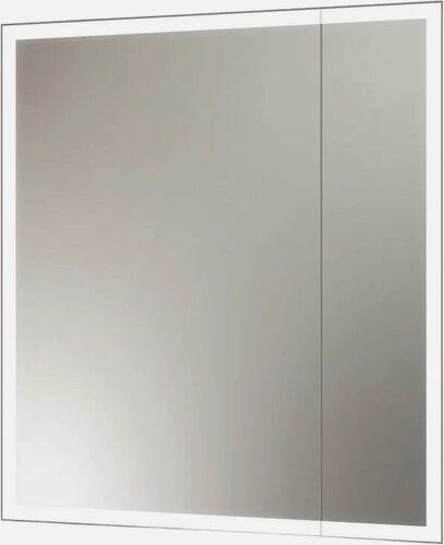 Изображение товара Зеркало-шкаф CONTINENT Reflex 70х80 со светодиодной подсветкой, 70 см, белое, в современном стиле, зеркало настенное в ванную