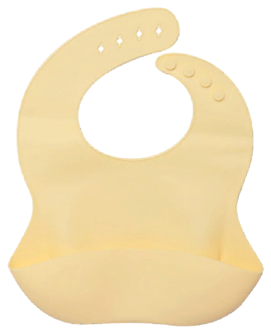 Baby Nice Нагрудник силиконовый с кармашком G101, желтый