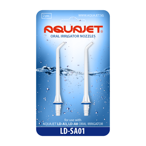 Набор насадок AQUAJET LD-SA01-A8 для  ирригатора, белый, 2 шт.