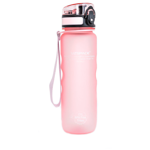 UZSPACE Бутылка для воды UZSPACE Sports Bottle, 500 мл, цвет: розовый