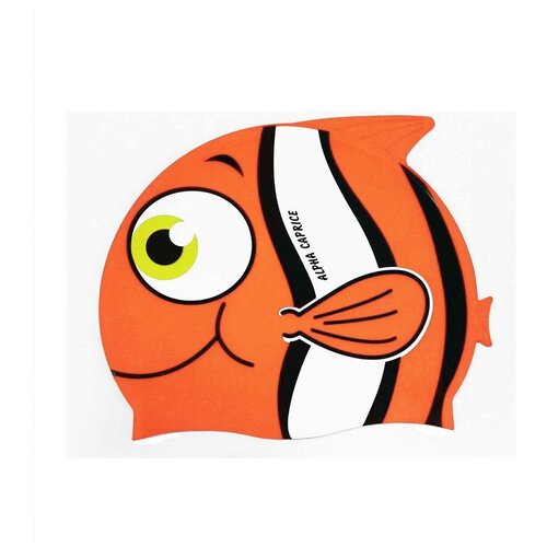 фото Шапочка для плавания fish cap orange alpha caprice