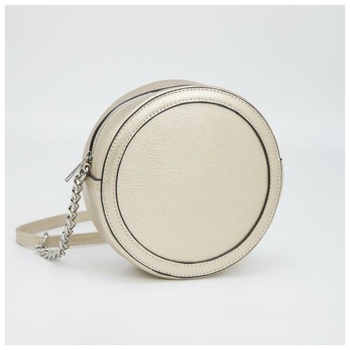 фото Кросс-боди, отдел на молнии, регулируемый ремень, цвет золотистый noname