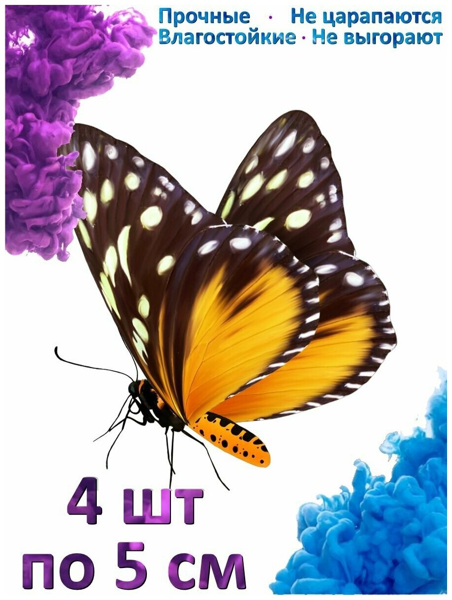 Наклейка на авто "Бабочка бабочка 3d"