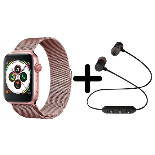 Умные часы BandRate Smart SX1818GGWB-SET1 с беспроводными наушниками тонометром мониторингом кислорода в крови 643500₽