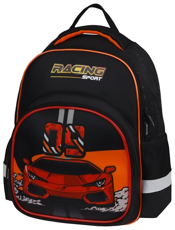 Рюкзак Kids "Racing sport" 36*27*12см, эргономичная спинка, LED кан (RU08085)