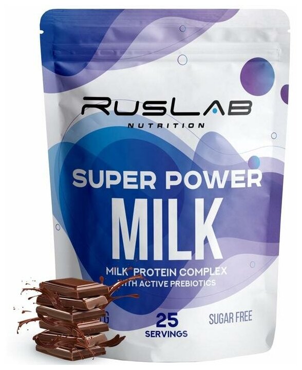 Протеин RusLabNutrition Super Power Milk Шоколад 800 г