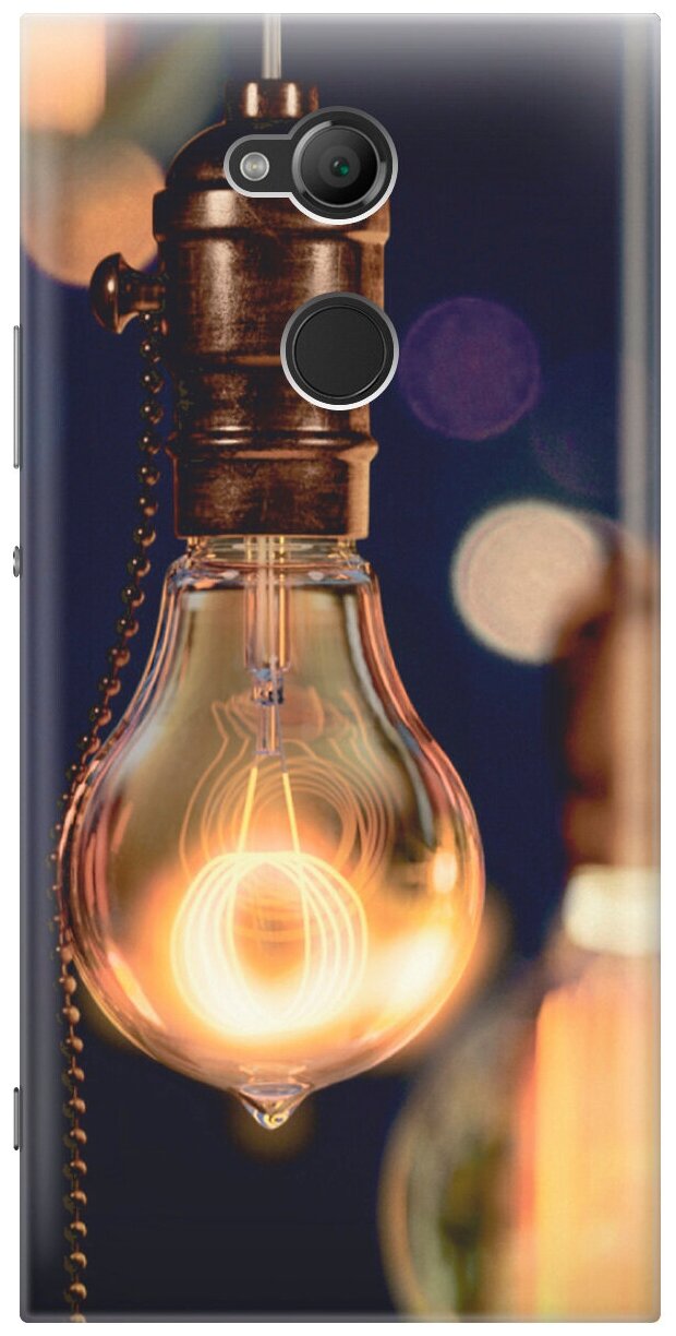 Силиконовый чехол на Sony Xperia XA2 ultra, Сони Иксперия ХА2 Ультра с эффектом блеска "Ретро-лампа"
