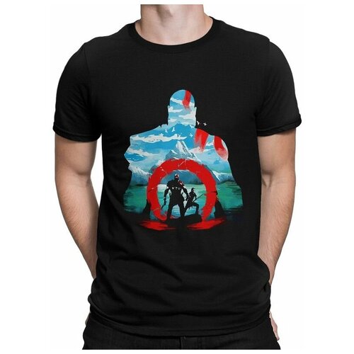 фото Футболка design heroes god of war / бог войны / кратос мужская черная 2xl