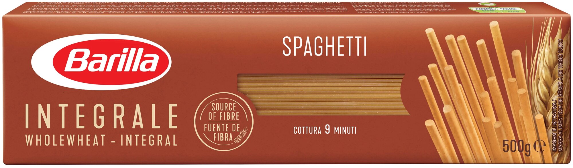 Спагетти Barilla Spaghetti цельнозерновые, 500 г